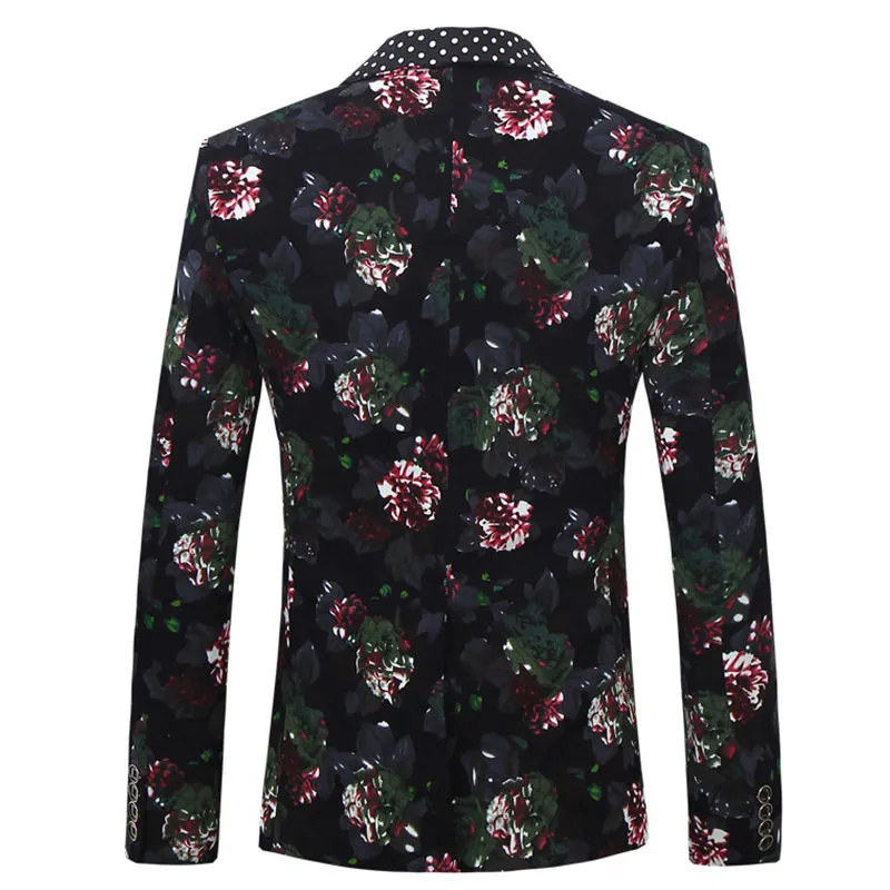 Blazer Hochzeit Anzüge Set 2 Stücke Partei Slim Fit Bräutigam Mode Männer Blume