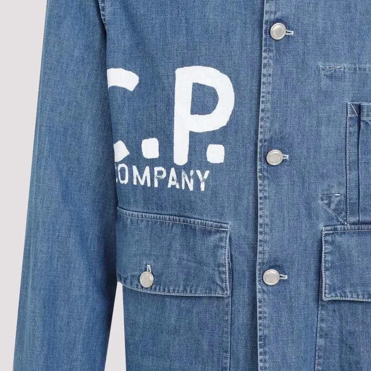   CP Company  Blue Cotton Jacket Blue  Jeans-Jacken 