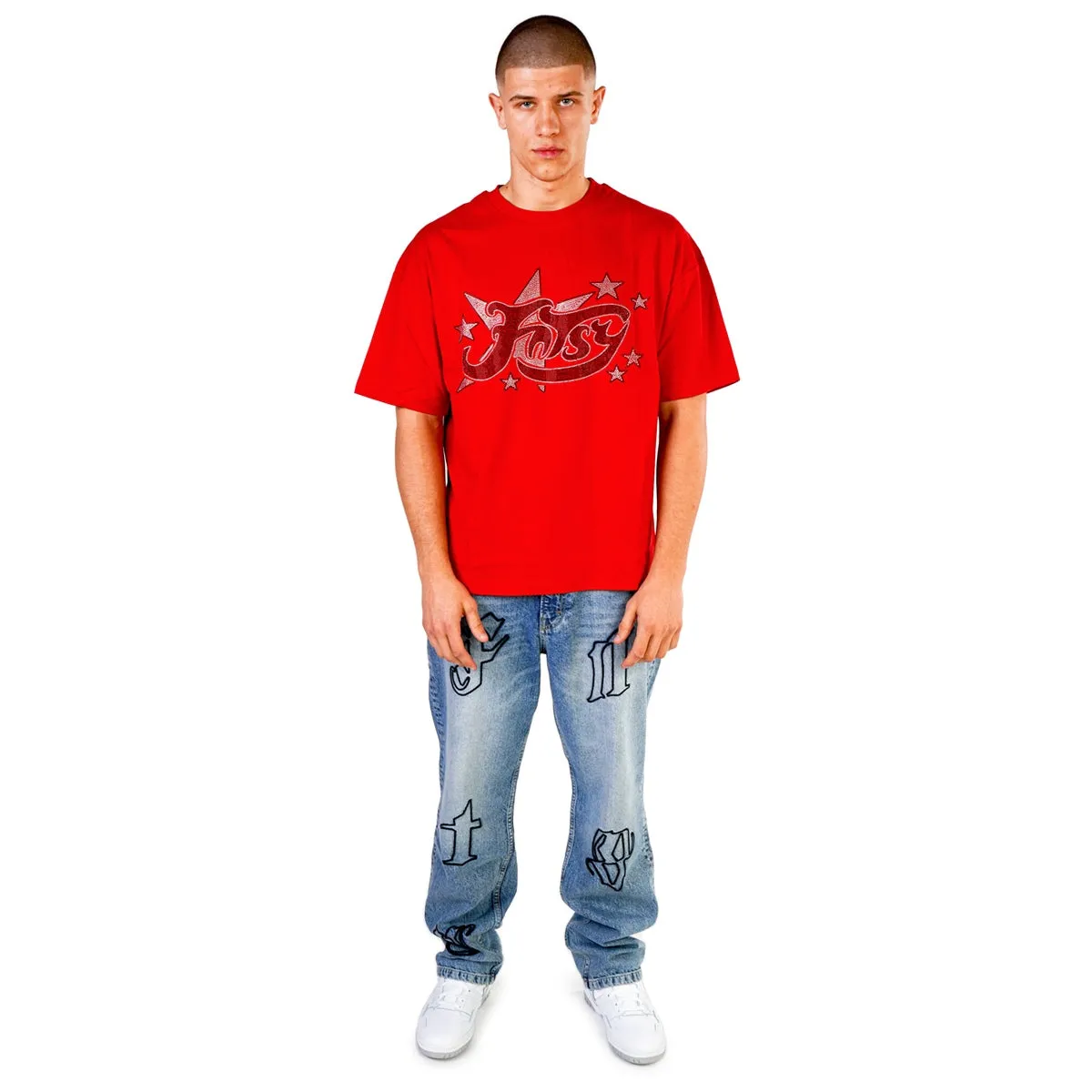 FNTSY Star T-Shirt 24110760-red - rot