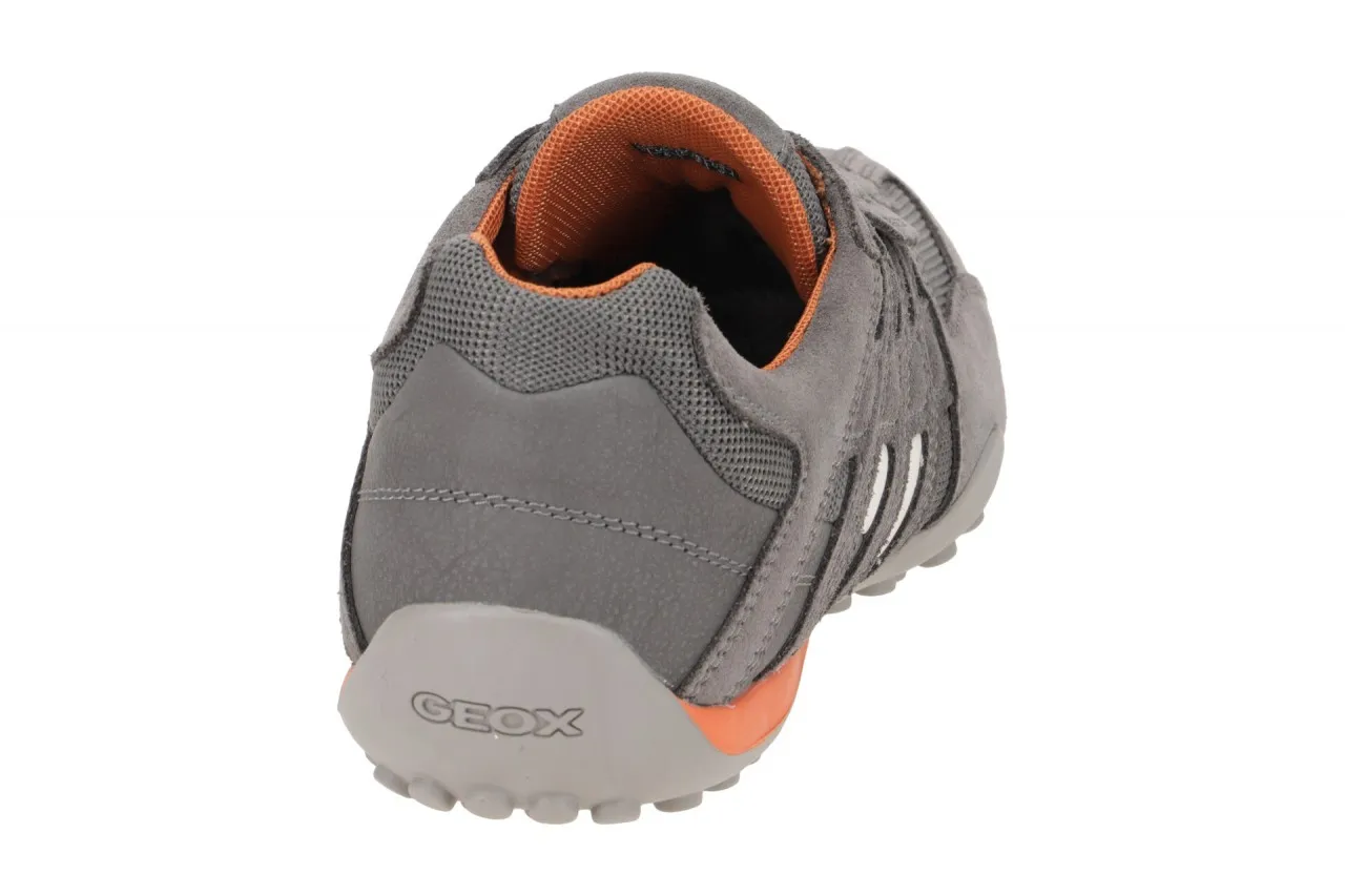 Geox Snake Slipper Schuhe grau orange weiß U4207L