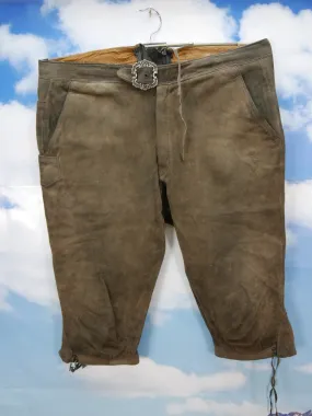 Individuell evtl. aus der DDR Kniebund grau verspeckt bequem Lederhose Gr.50