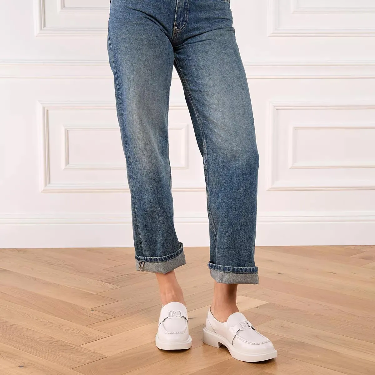   Karl Lagerfeld  Macie Kl Bit Loafer White Lthr  Loafer 