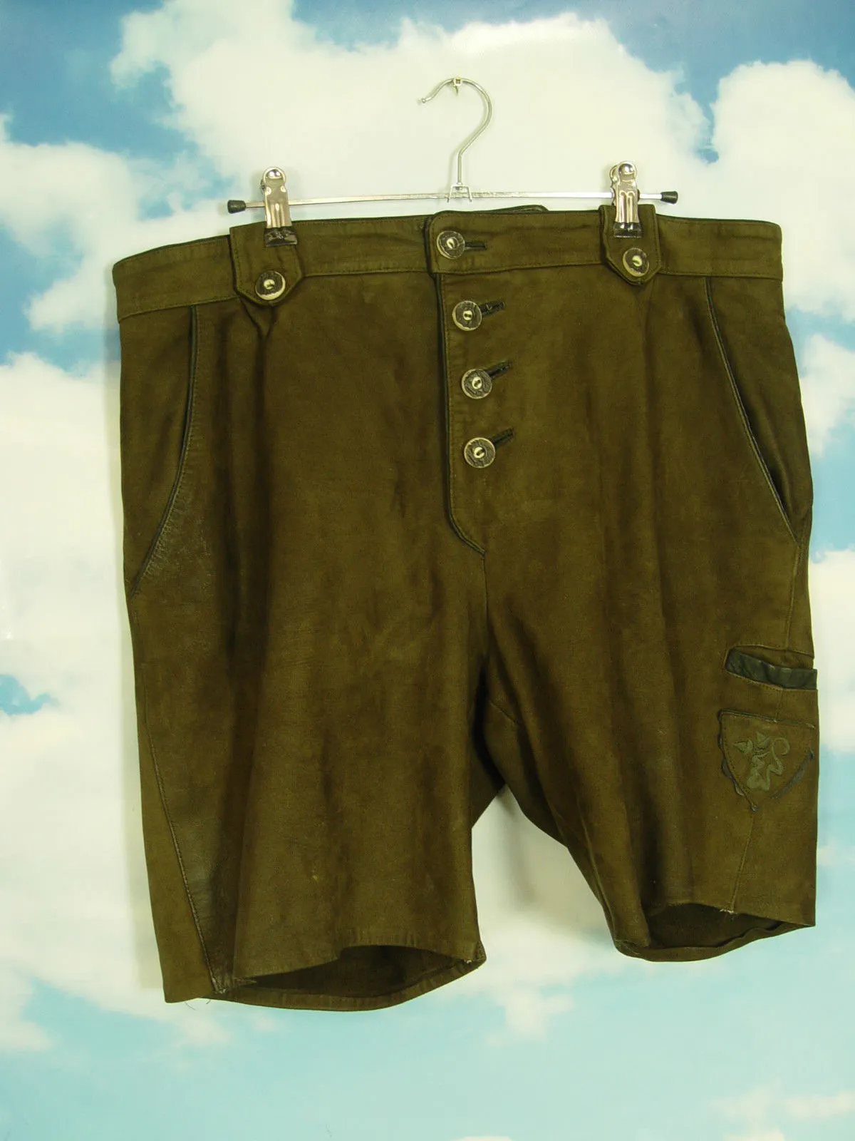knautschig weich und super bequem leicht speckige kurze Lederhose Gr.27/54