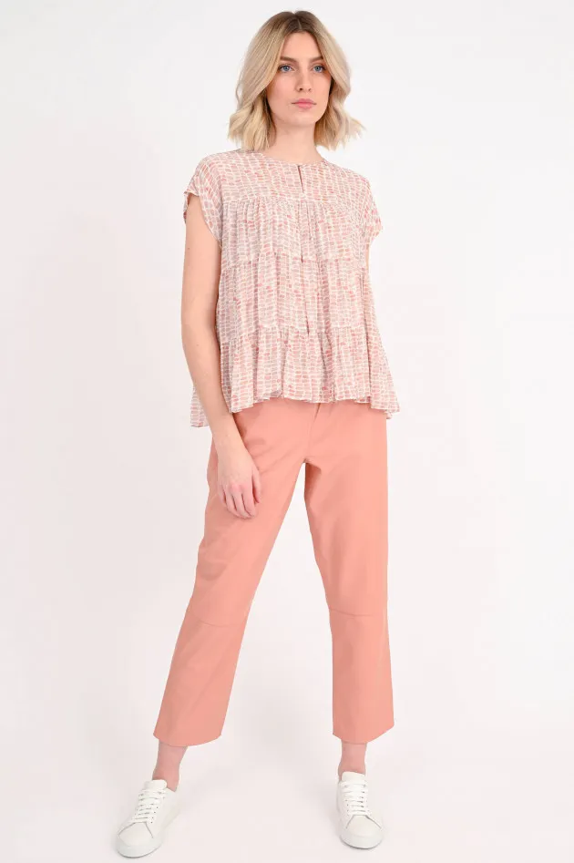 Lederhose CYNTHIA in Lachsrosa