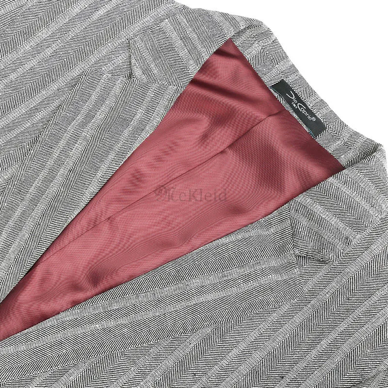 Männlich Gestreiften Mens Anzug Blazer Slim Fit Jacke