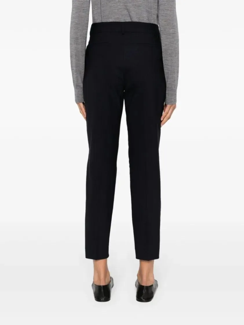  P.A.R.O.S.H.  Midnight Blue Cropped Trousers Black