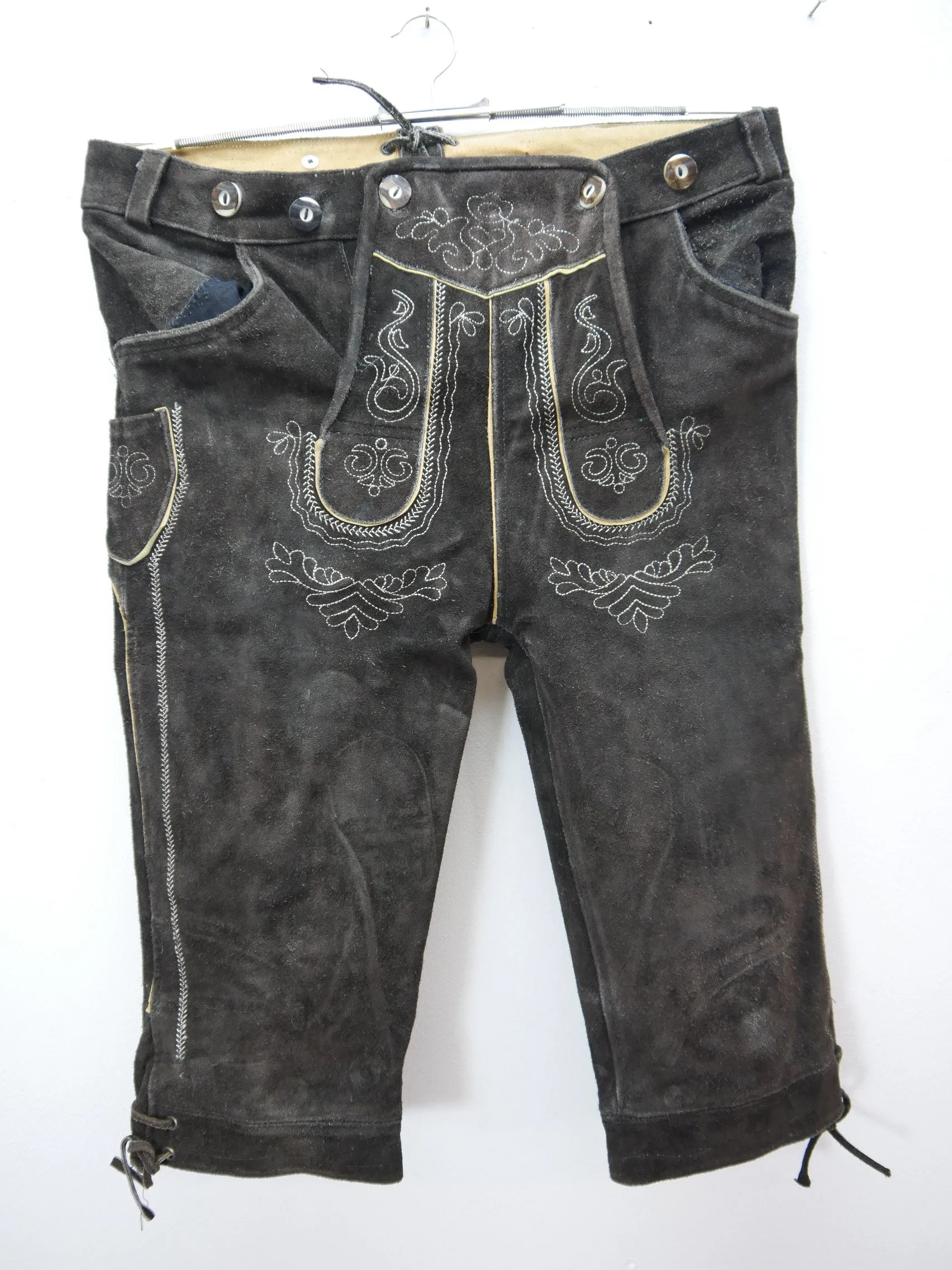 Stabil und gut erhalten Lederhose braun für Oktoberfest oder Wandern Gr.50
