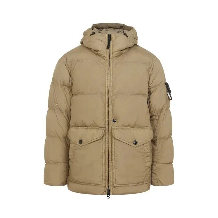  Stone Island  Brown Feather-Filled Jacket Brown  Daunenjacken 
