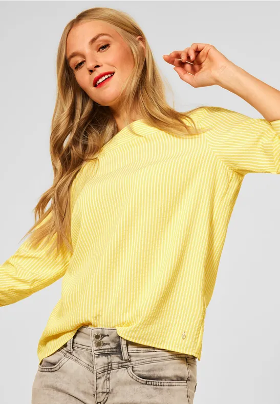 Street One Bluse mit Streifen Print 