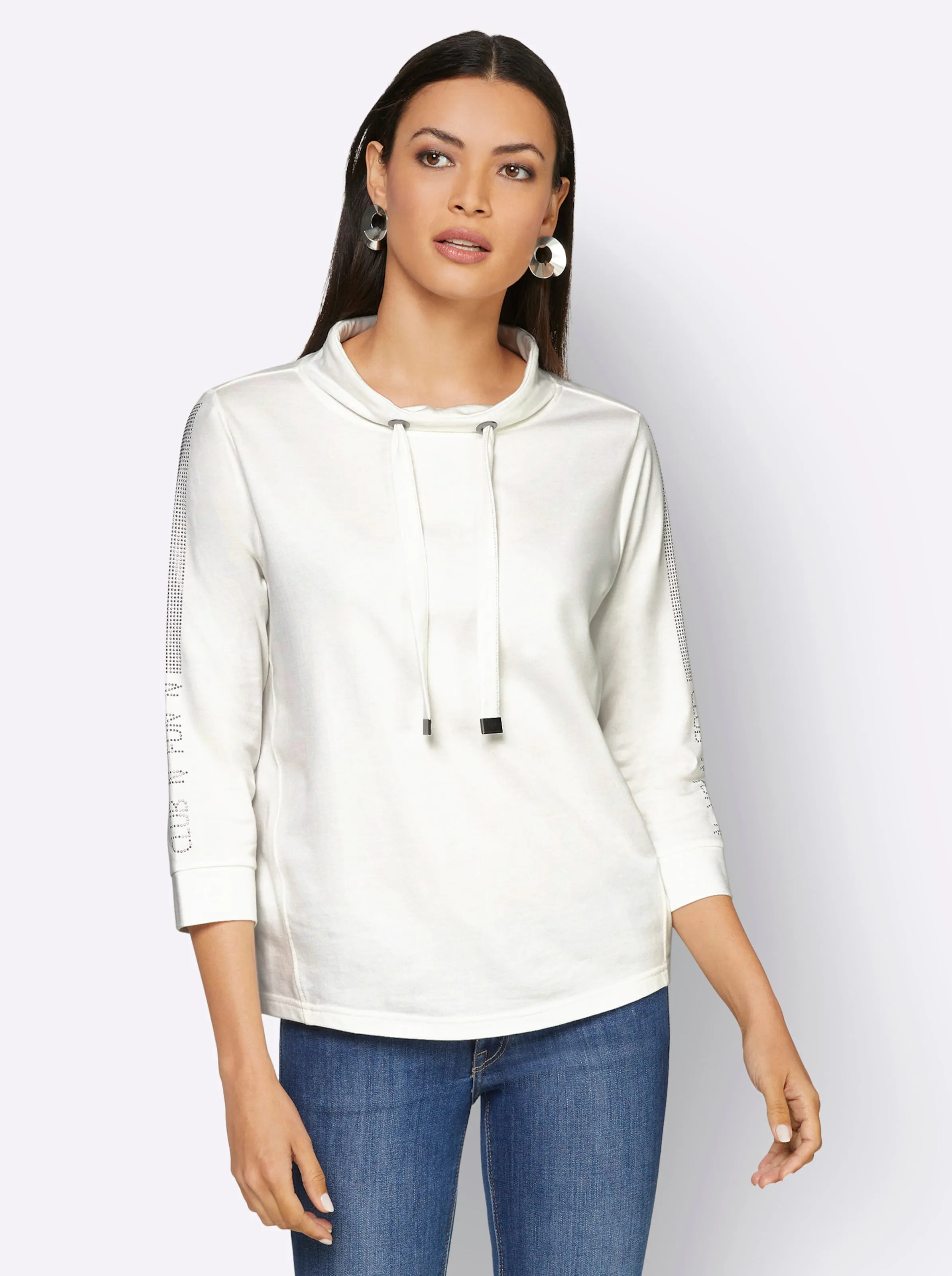 Sweatshirt in ecru