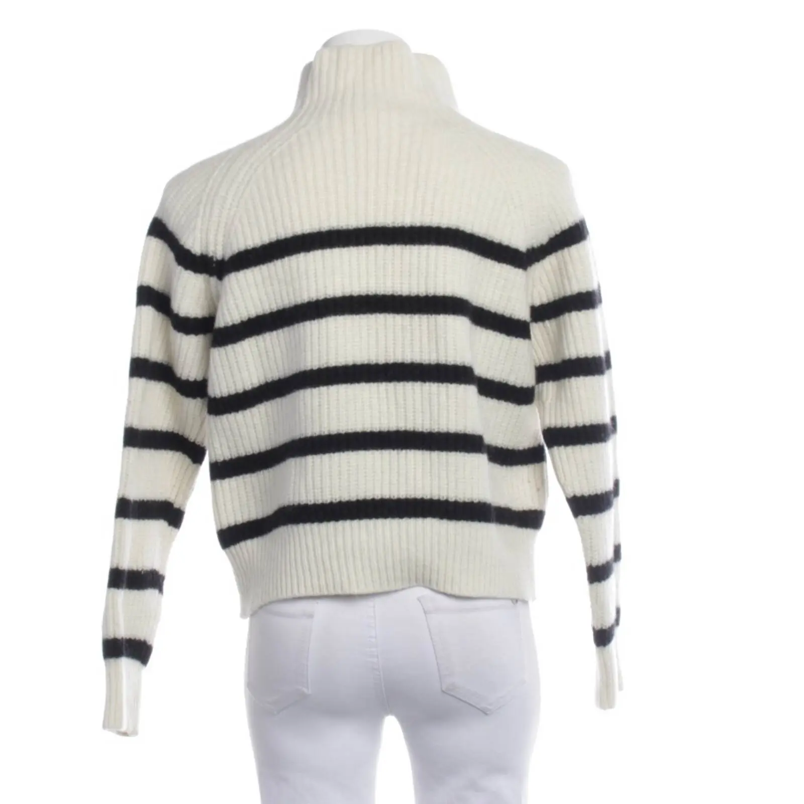 Wollpullover M Weiß